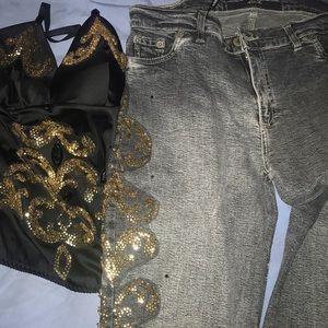 Flare Bottoms w Corset Top